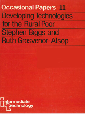 cover image of Developing Technologies for the Rural Poor